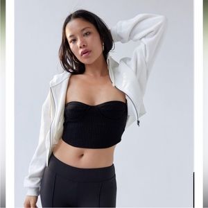 urban outfitter zip up hoodie white small